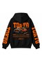 Unisex Japanese Race Car Pattern Oversize Hoodie Front Back Sleeve Dtf Printed Sweatshirt