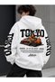 Unisex Japanese Race Car Pattern Oversize Hoodie Front Back Sleeve Dtf Printed Sweatshirt - 6