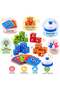 Kids Square Match Puzzle Game with 16 Colourful Expression Blocks, 24 Challenge Cards and Bell, Educational Face Matching Board Game, Memory and Logic Learning Toy for Boys and Girls - 2
