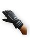 Leather Motorcycle Gloves Winter |   Thick Fur Inside |   Zippered Wallet with Pocket |   Non-Slip Palm |   Wind Water Resistant Courier Snow Ski Gloves - 3