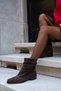 Pace Women's Brown Genuine Suede Buzgu Detail Boots - 2