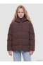 Lcw Kids Brown Hooded Girl's Puffer Coat