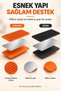 Flexible Silicone Phone and Tablet Holder – Shapeable Desktop Stand, Orange - 4