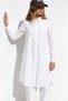 Women's Long Sleeve Tunic Casual Buttoned White Shirt - 5