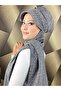 Tesettür Black Crystal Stone Headband Hat