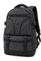 Black Canvas Backpack 50 cm Laptop Compartment Lower Compartment Waist Support Multi-Compartment Travel and Daily Use Bag 37 Liters - 4