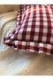2-Piece Bordo Linen Cloth Cover (45X45Cm) - 5