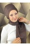 Tesettür Black Crystal Stone Daily Wear Beanie Hat - 5