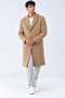 Men's Classic Collar Long Camel Coat - 2