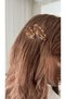 Set of 2 Oval Patterned Hair Clips Brown Black – 6.5 cm Women's Hair Clips |   Zrn Accessories - 2