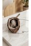 Women's Suede Stone Scholarship Hand and Shoulder Bag - 3