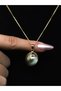 Natural Stone Yilan Stone Natural Stone Women's Necklace with Steel Chain Euk3Ylk
