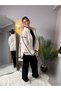 Snow Teddy Black Ribbed High Collar Oversize Plush Jacket - 8808 Li̇monx - 6