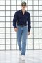 Men's Classic Collar Long Sleeve Casual Navy Blue Shirt - 6