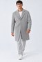 Men's Classic Collar Long Gray Coat