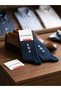 Men's Navy Blue Long Socks Cotton 6 Pairs - 3