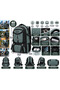 40 Liter Gray Black Mountaineering Camping Trekking Backpack Water Resistant Fabric Multi Compartment Travel Bag - 2