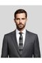 Black Parallel Stripes Thin Gray Tie – 7 cm Wide - 5
