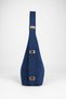 Women's Lilac Navy Blue Suede Lock Strap Detailed Organizer Magnetic Closure Shoulder Bag - 5