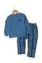 Boys' Striped 1-2-3-4 Years Old Winter 3 Threaded Ribbed 2-Piece Top and Bottom Tracksuit Set - 2