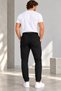 Men's Jogger Striped Trousers with Front Pockets, Zipper and Buttoned Back Pockets, Regular Fit - 5