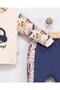 Baby Boy Car Printed 3-6-9-12 Months Seasonal 2 Threaded Top and Bottom Baby Set - 4