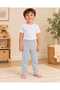 Girls' and Boys' Cotton Ribbed Fabric Pajama Bottoms with Elastic Waist and Straight Legs