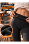 Women's Thermal Tights with Inner Lining, Winter Warm, High Waist, Slimming, Flexible Black Tights - 4