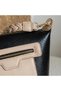 Knitted Handle Bag with Strap (Black & Cream) Gen01 - 3