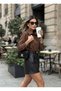 Women's Leather Shorts Winter Leather Women's Shorts with Pleats and Pockets - 2