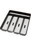 Classic 5 Compartment Silverware Tray with Soft Grip, Carbon