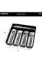 Classic 5 Compartment Silverware Tray with Soft Grip, Carbon - 5