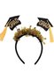 Graduation Hat Headband,Mini Bachelor Cap Hair Accessory with Yellow Tassel,Graduation Costume and Party Supplies