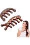 2-Piece Natural Sandalwood Scalp Massage Comb Set,Wide Tooth Hair Massager for Lymphatic Drainage and Stress Relief