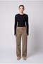 Long Sleeve Fingerless Basic Badi with Crew Neck - 2