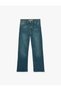 Cotton Slim Fit Regular Waist Spanish Flare Denim Trousers - Flare Jeans - 5
