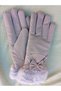 Winter Women's Waterproof Inner Surface Plush Faux Fur Gloves - 3