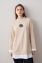 سويت شيرت مطرز بملمس ناعم - 3