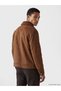 Rmz Gi̇yi̇m Farkiyla Standard Fit Fur Collar Men's Suede Coat - 3