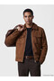 Rmz Gi̇yi̇m Farkiyla Standard Fit Fur Collar Men's Suede Coat