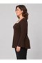 Plus Size Square Neck Flounce Sleeve Blouse - 2