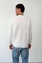 Men's Crew Neck Slim Ribbed Knit Sweater White - 27014 - 3