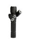 New Multi-function Glare Led Three-head Flashlight Outdoor Riding Direct Charge Black
