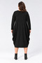 Plus Size Embroidery Collared Baseni Wide Cut Long Sleeve Dress - 3