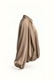 Bat Sleeve Pleated Detail Mink Satin Jacket - 4