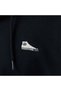 Loose Fit Sneaker Patch Men's Black Hooded Jacket - 5