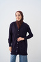 Women's Small Sequin Detail Knitwear Cardigan Navy Blue - 4