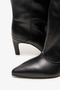 Electra Black Leather Women's Heeled Boots - 4