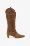 Estella Sigaro Suede Leather Western Kitten Heel Boots