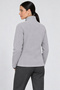 Women's Gray Fleece Fabric Jacket Soft Winter Jacket with 3 Pockets on the Front and Detailed Soft Texture - 7